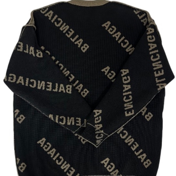 Balenciaga Logo Intarsia Oversize Women’s Crewneck Sweater - Picture 8 of 11